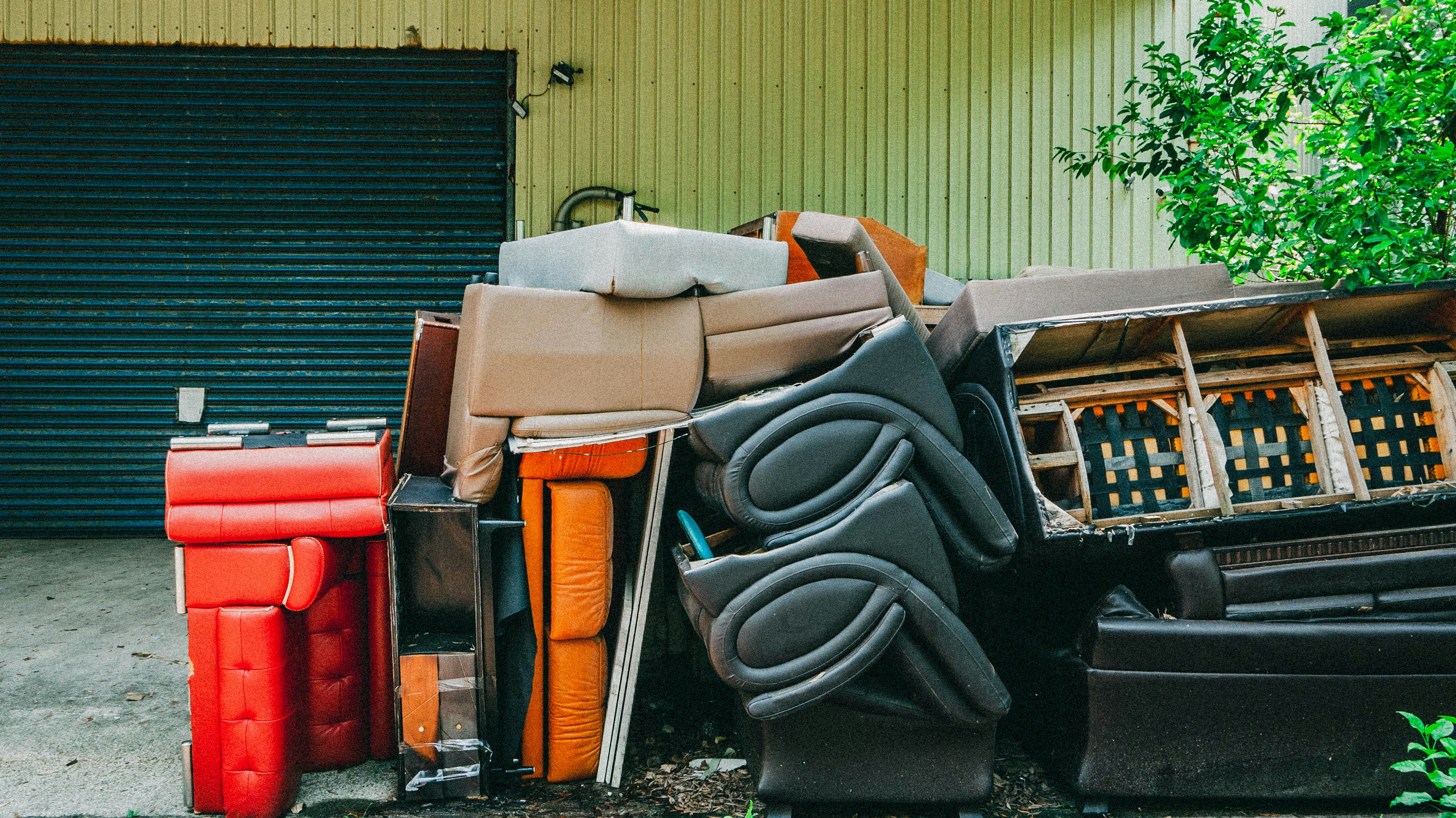 Loaded truck for junk removal and recycling service