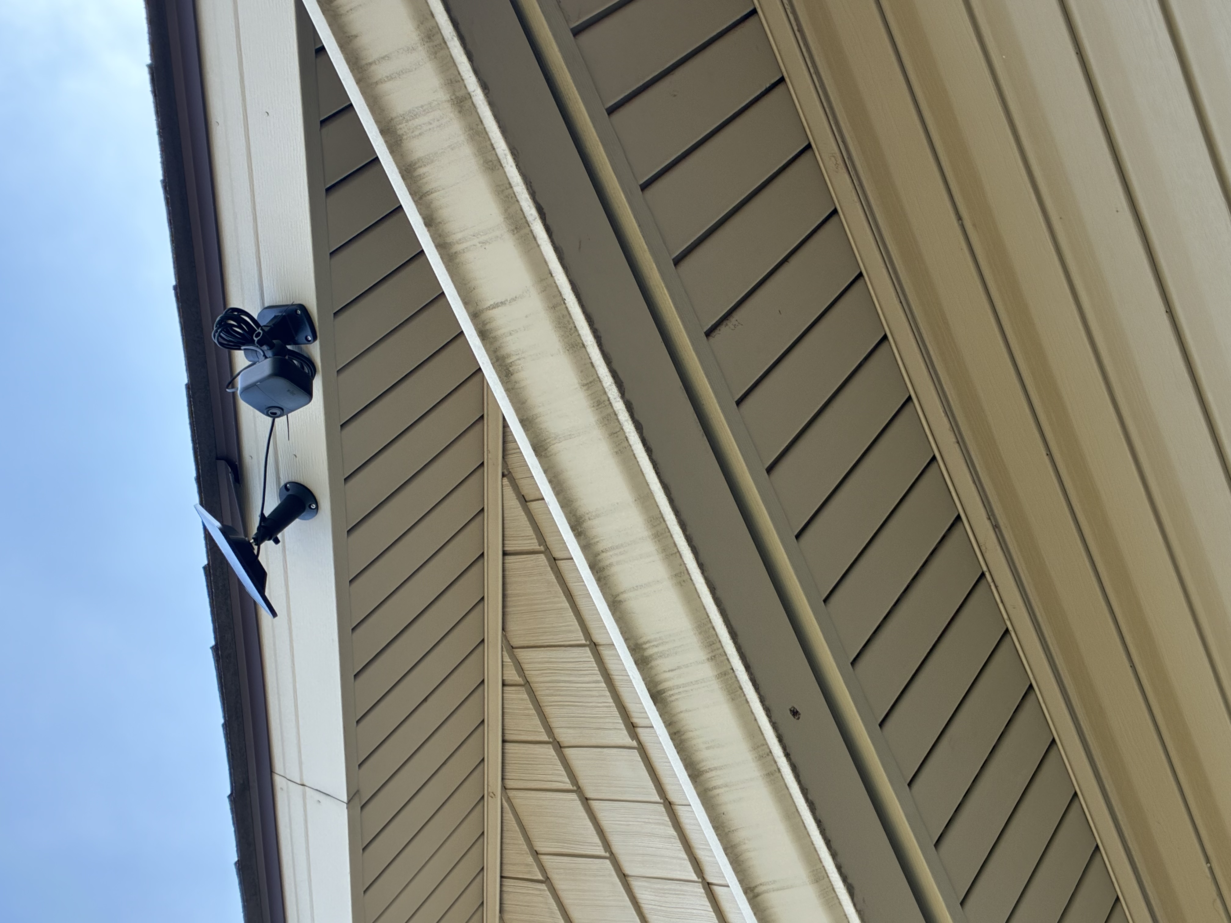 Security camera installation on garage
